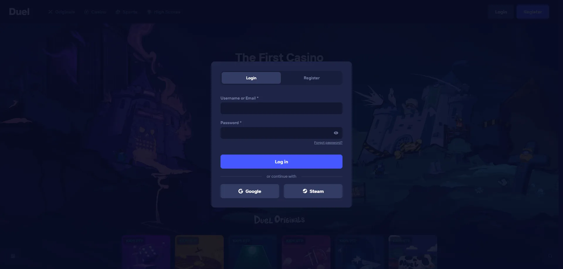 Registracija na Duel Casino &ndash; otvori nalog za 2 minuta